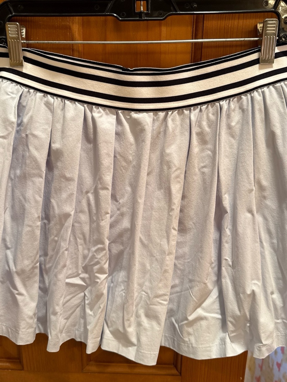 CALIA by Carrie Underwood Light Blue Pleated Skort with Black Striped Waistband